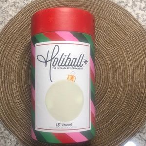 Holiball Pearl White Inflatable Ornament 18”